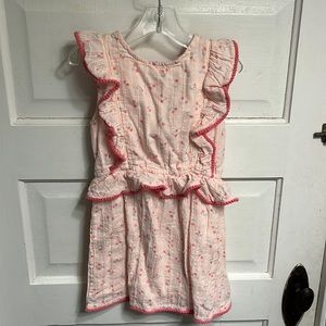 Pink cherry motif dress. Size 5Y. EGG New York